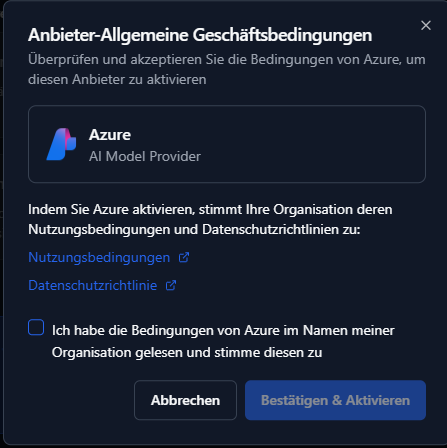 Dialog Zustimmung Guardrail
