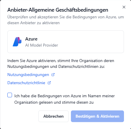Dialog Zustimmung Guardrail