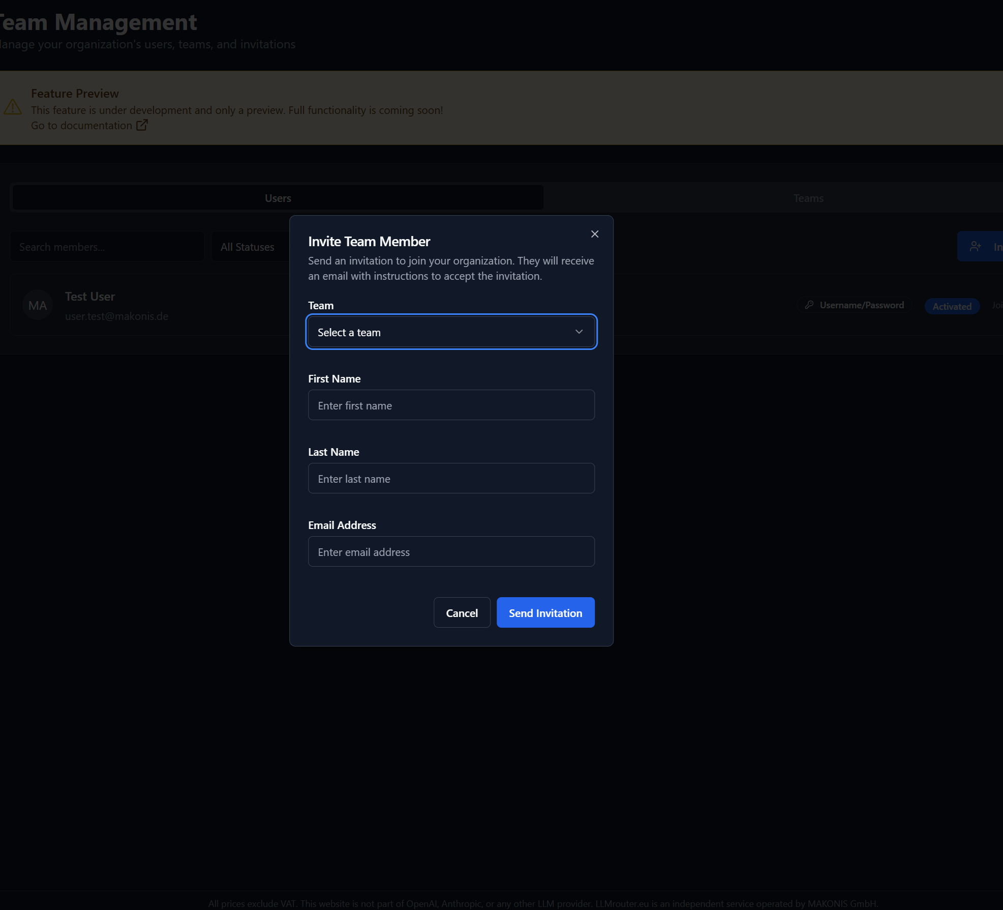 How to invite new user