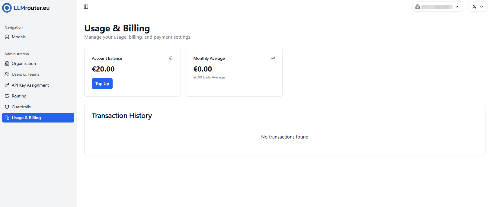 Usage & Billing Overview